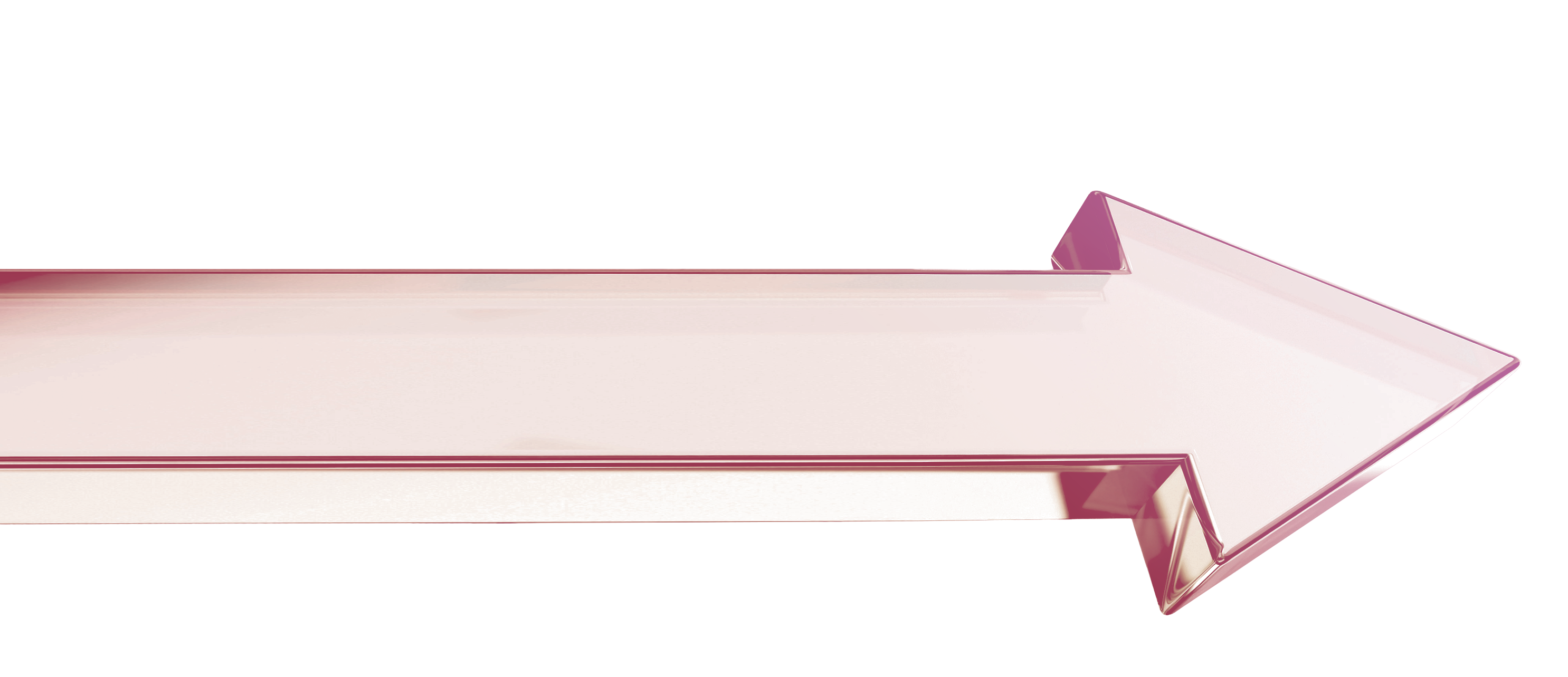 Front section of a multicoloured forward arrow
